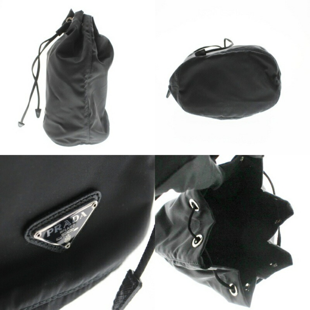 Prada Nylon Drawstring Pouch Black - image 3